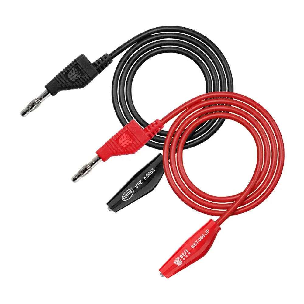BEST BST-060-JP Stackable Banana Plug to Alligator Clip Test Leads - 5