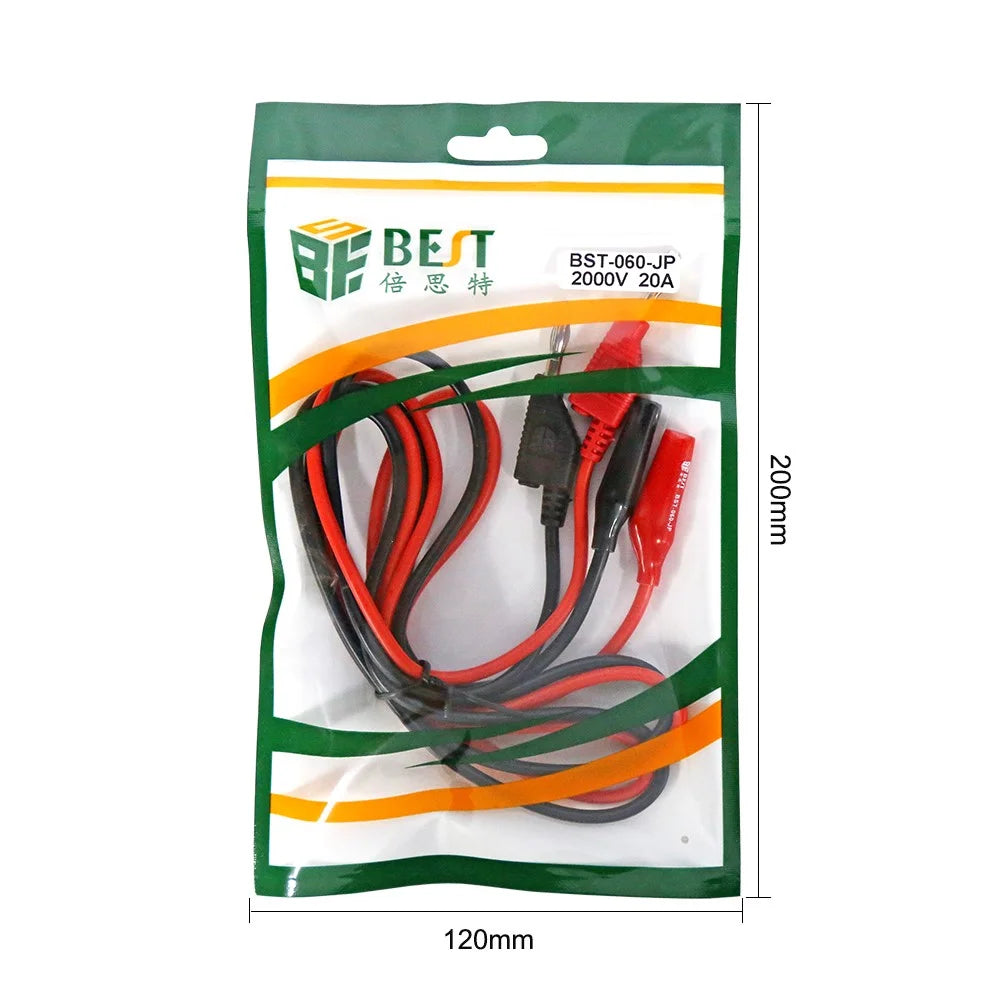 BEST BST-060-JP Stackable Banana Plug to Alligator Clip Test Leads - 7