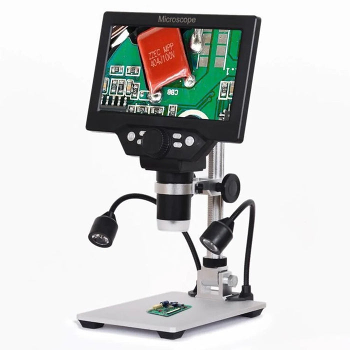 G1200D 7 inch LCD Display Digital Microscope Electronic 12MP Amplification Magnifier, Battery Version - 1