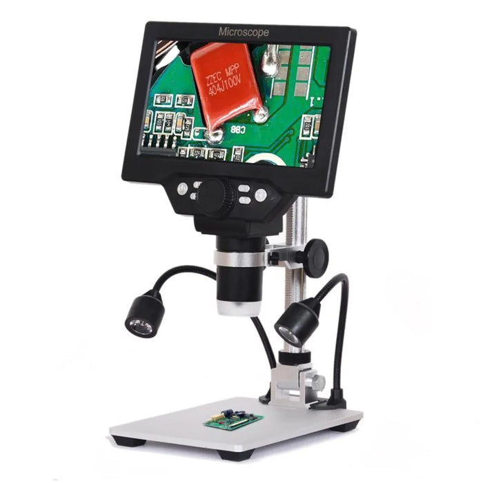 G1200D 7 inch Digital Microscope Electronic 12MP LCD Display Amplification Magnifier Tools, Plug-In Version - EU Plug - 1