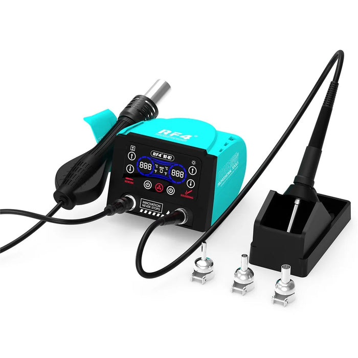 RF4 RF-H7 220V 2 in 1 Digital Display Hot Air Rework Station and Soldering Iron Station, EU Plug - 1
