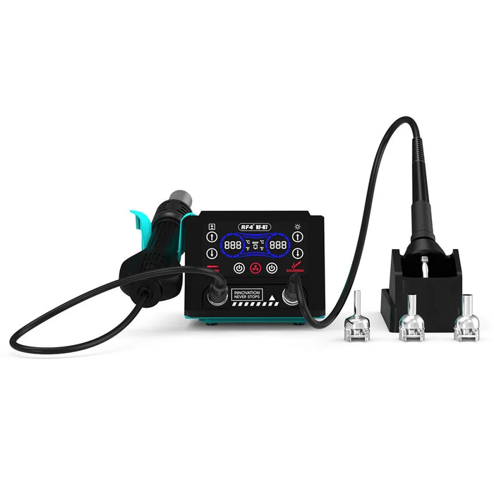 RF4 RF-H7 220V 2 in 1 Digital Display Hot Air Rework Station and Soldering Iron Station, EU Plug - 2