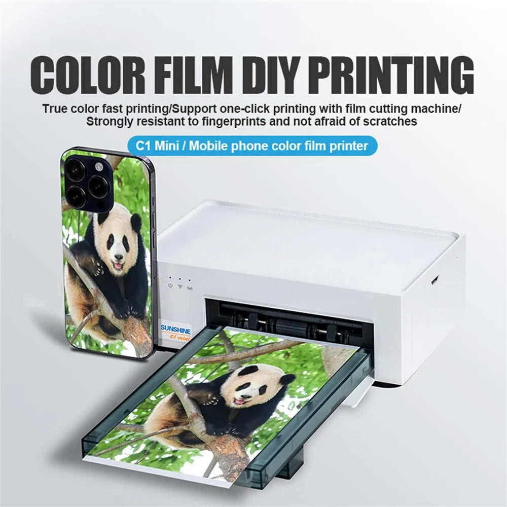 SUNSHINE C1 Mini Mobile Phone DIY Color Film Printer WiFi Direct Connection for Film Cutting Machine - EU Plug - 3