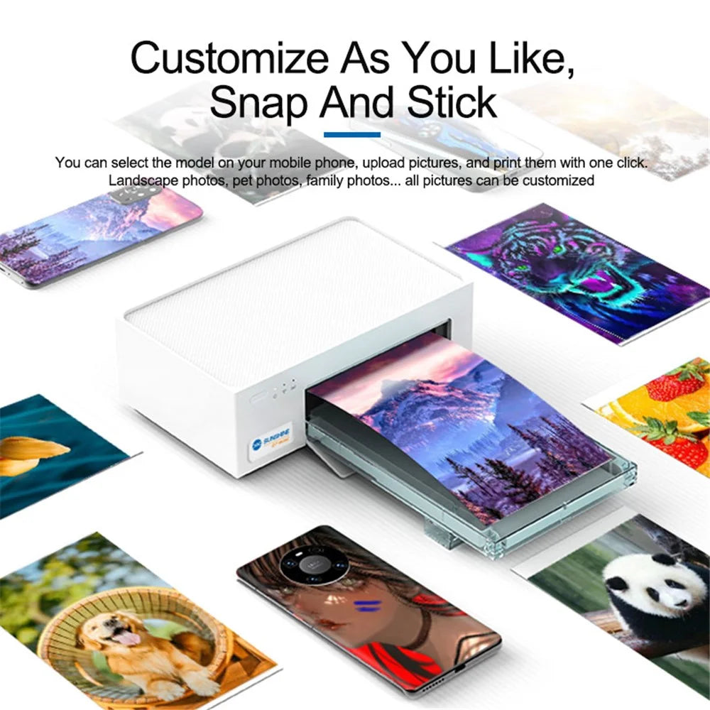 SUNSHINE C1 Mini Mobile Phone DIY Color Film Printer WiFi Direct Connection for Film Cutting Machine - EU Plug - 5
