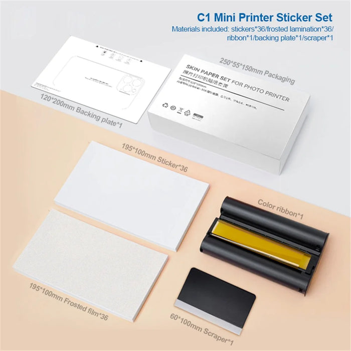 For SUNSHINE C1 Mini DIY Color Film Printer Sticker Set Printing Accessory - 2