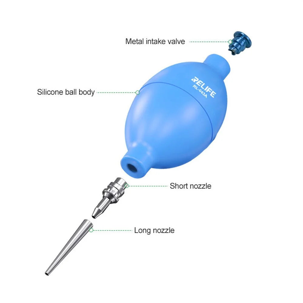 RELIFE RL-043A Dust Cleaner Air Blower Ball 2-in-1 Dust Blower for Phone Repairing Cleaning - Green - 5