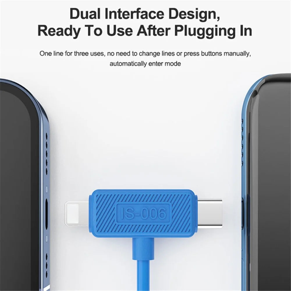 ISOFT IS-006 Dual Interface Repair Data Cable for iPhone / iPad Charging Data Transmission - 5