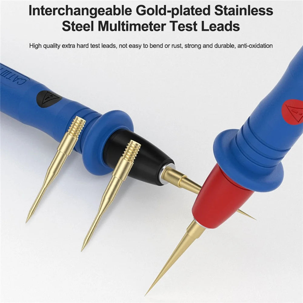 SUNSHINE SS-024B Replaceable Stainless Steel Multimeter Test Leads with 4 Needles - 6