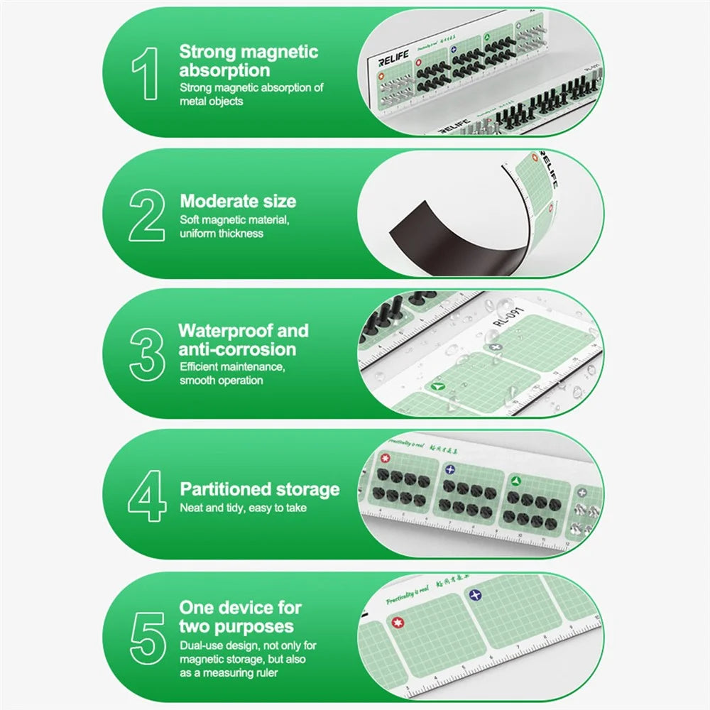 RELIFE RL-091 Magnetic Absorption Mat Screws Storage Pad - 4
