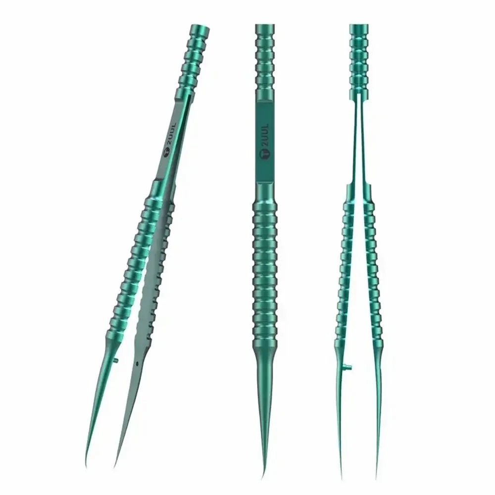 2UUL Ti01 Titanium Alloy Ultraprecise Tweezer for Precise Phone Board Repair, Blackish Green - Sharp End - 2