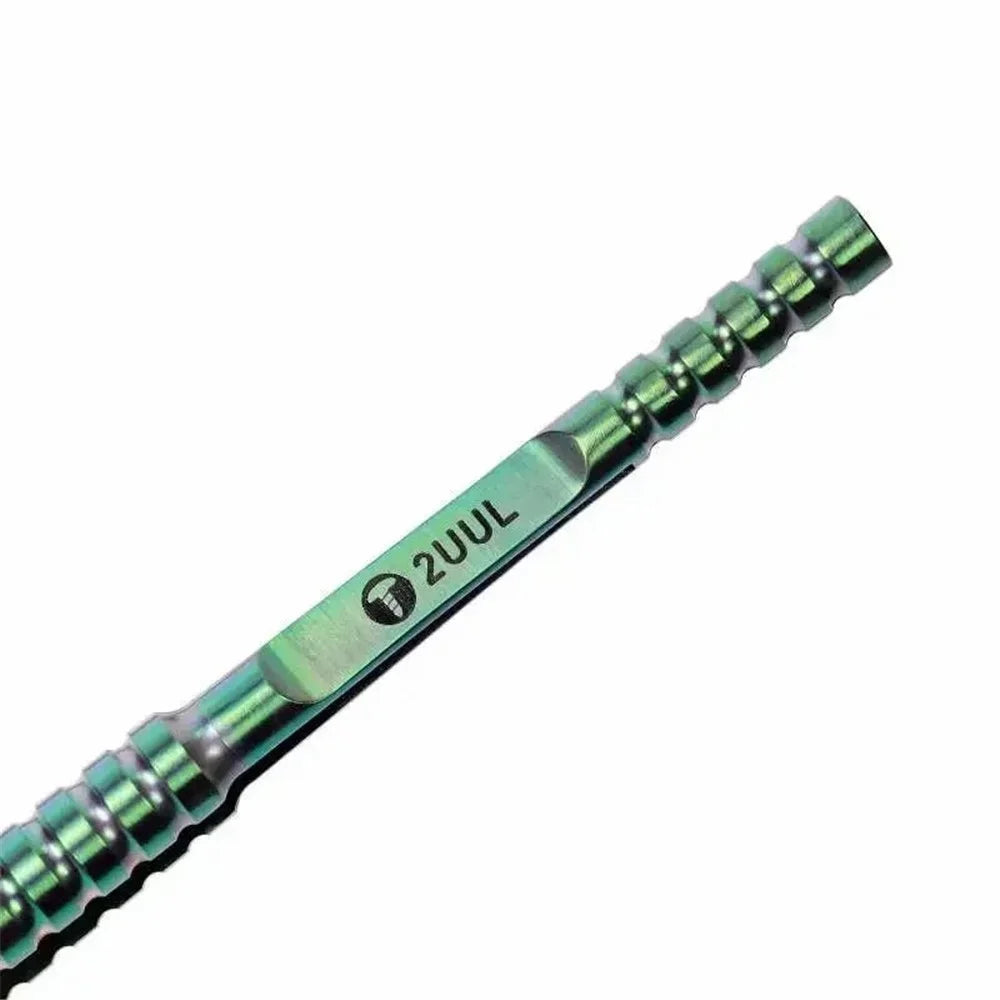 2UUL Ti01 Titanium Alloy Ultraprecise Tweezer for Precise Phone Board Repair, Blackish Green - Sharp End - 3