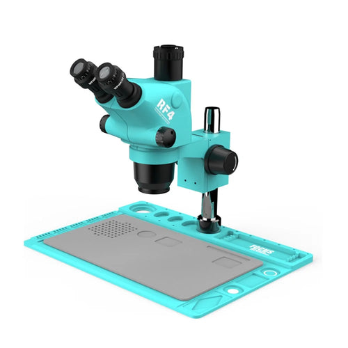 RF4 RF6565TVD2 6.5X-65X Continuous Zoom Triocular Microscope Large Space Circuit Repair Tool - 1