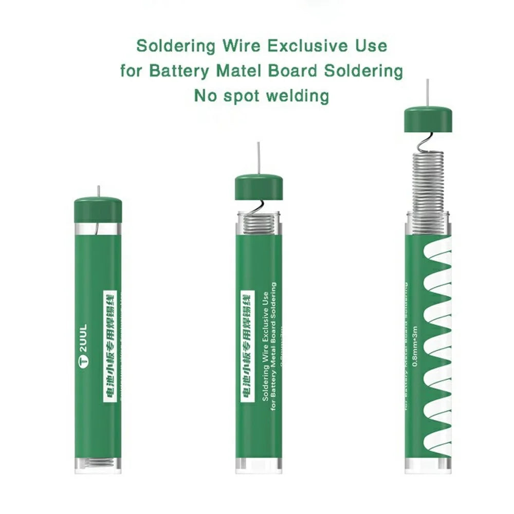 2UUL SC39 0.8mmx3m Soldering Wire for Battery Metal Board Soldering - 2