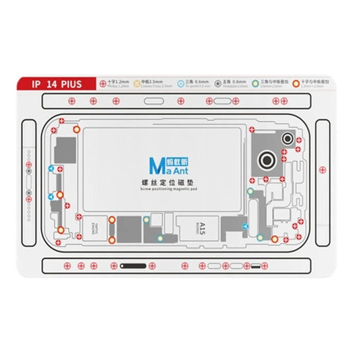 MAANT For iPhone 14 Plus Double-Sided Magnetic Screw Positioning Soft Mat Phone Repair Tool - 1