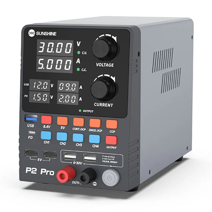 SUNSHINE P2 Pro Intelligent Regulated Power Supply Phone Repair Stabilized Power Meter - EU Plug - 1