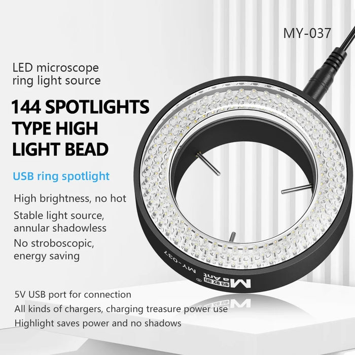 MAANT MY-037 LED Microscope Ring Light Illuminator for Various Microscope Models - 3