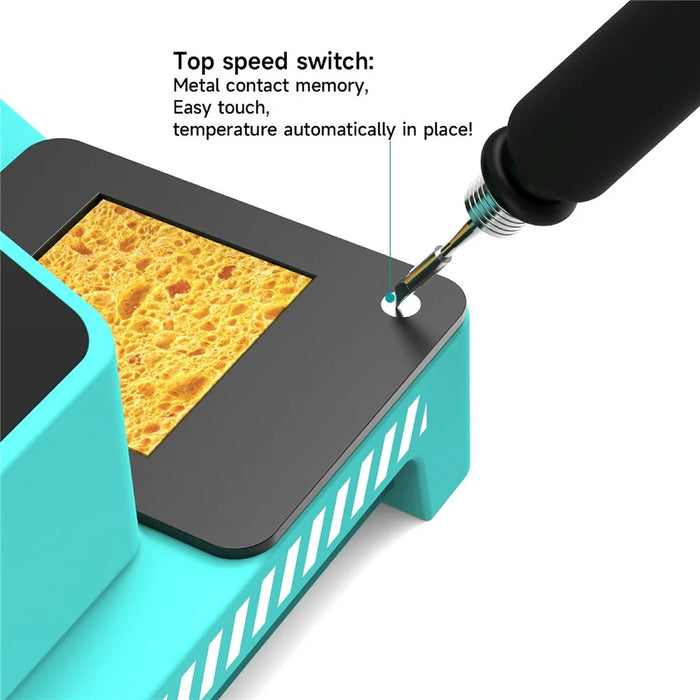 RF4 RF-S110 Smart Soldering Iron BGA PCB SMD Handle Soldering Station for Phone Motherboard Repair - EU Plug - 5