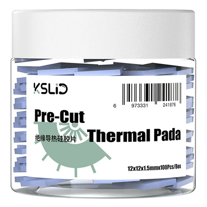 KSLID P100 100Pcs Thermal Insulating Silicone Sheet Motherboard CPU IC GPU Repair Pre-Cutting Mat - 1