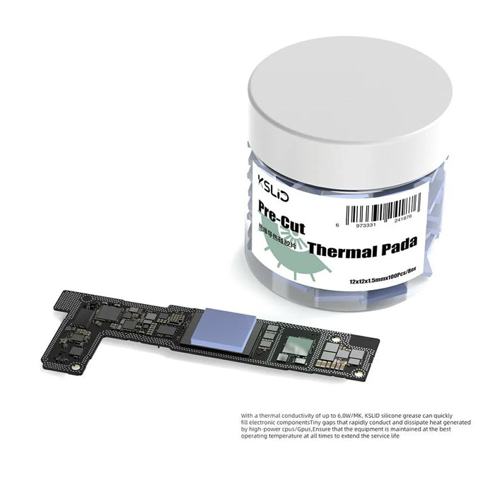 KSLID P100 100Pcs Thermal Insulating Silicone Sheet Motherboard CPU IC GPU Repair Pre-Cutting Mat - 4