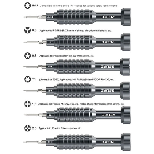 RELIFE RL-730 Magnetic Screwdriver Phone Tablet Laptop LCD Screen Disassembly Tools - 0.8 - 2