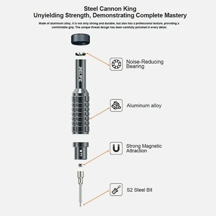 RELIFE RL-730 Magnetic Screwdriver Phone Tablet Laptop LCD Screen Disassembly Tools - 0.8 - 3