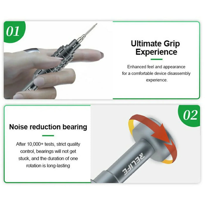 RELIFE RL-730 Magnetic Screwdriver Phone Tablet Laptop LCD Screen Disassembly Tools - 0.8 - 7