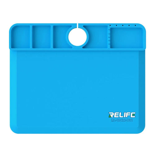 RELIFE RL-004M-B11 Microscope Base Silicone Pad High Temperature Resistance 500℃ Mat - Blue - 1