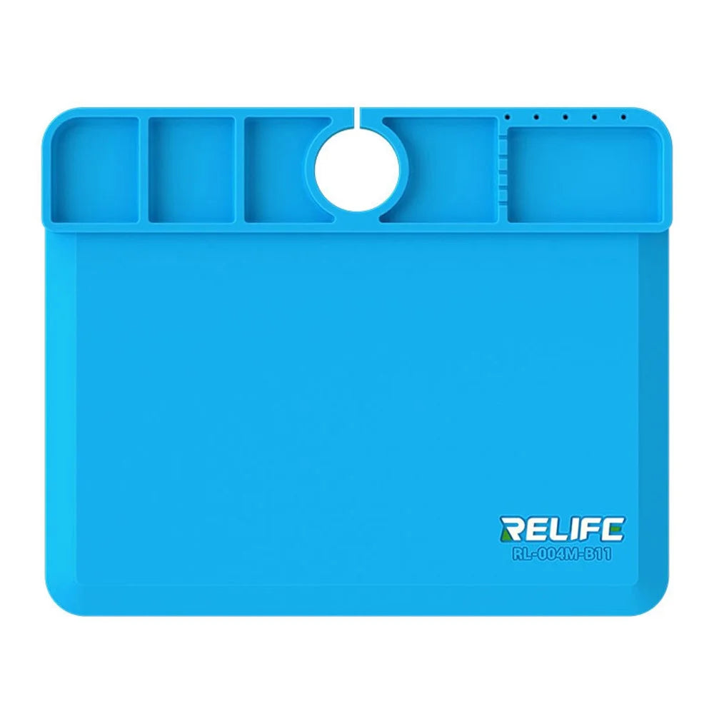 RELIFE RL-004M-B11 Microscope Base Silicone Pad High Temperature Resistance 500℃ Mat - Blue - 1
