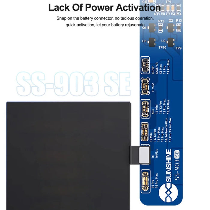 SUNSHINE SS-903 SE For iPhone 8 - 16 Pro Max Battery Charging Activation Board High-Power Overload Protection - 5