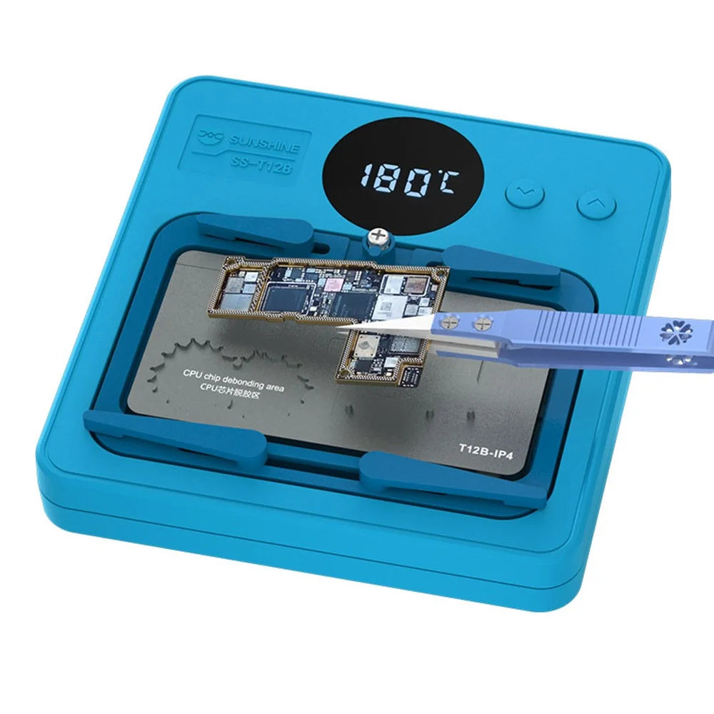 SUNSHINE SS-T12B 9 in 1 Smart Repair Heating Platform Kit Motherboard Layering Tinning Desoldering - US Plug - 4