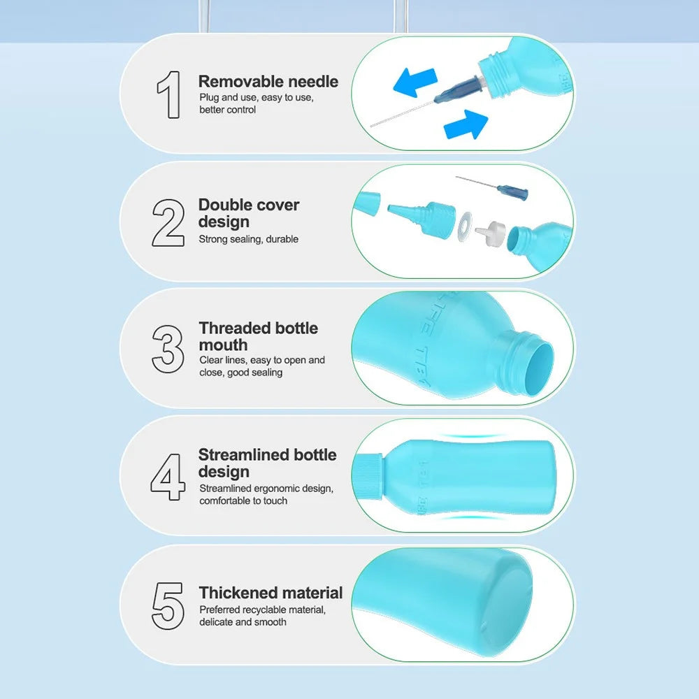 RELIFE TB1 50ml Anti-Static Solvent Bottle Double Cap Design Liquid Alcohol Bottle Dispenser - Blue - 3