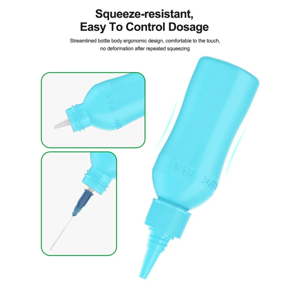 RELIFE TB1 50ml Anti-Static Solvent Bottle Double Cap Design Liquid Alcohol Bottle Dispenser - Blue - 4