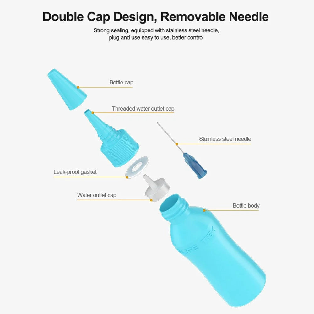 RELIFE TB1 50ml Anti-Static Solvent Bottle Double Cap Design Liquid Alcohol Bottle Dispenser - Blue - 5
