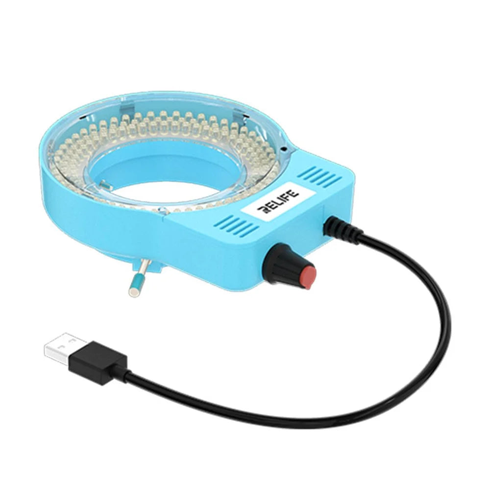 RELIFE RL-033M USB Microscope Light Source 144 LED Beads 10000 - 12000K Microscope Soldering Tool - Blue - 1