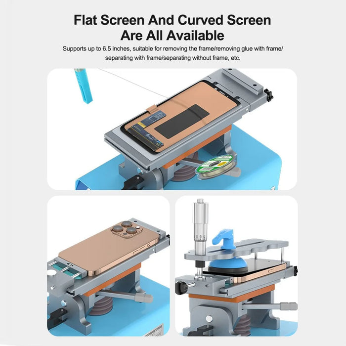 SUNSHINE S-918F Plus 5 in 1 Curved Screen Separator AI Intelligent Voice Screen Repair Tool - Blue / US Plug - 7