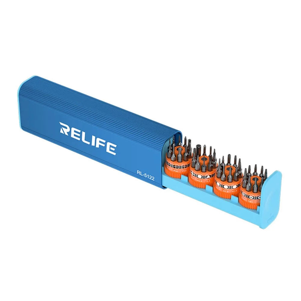 RELIFE RL-5122 43 in 1 Rotary Screwdriver Tool Set Innovative Rotating Shaft with 40 Screwdriver Bits - 7