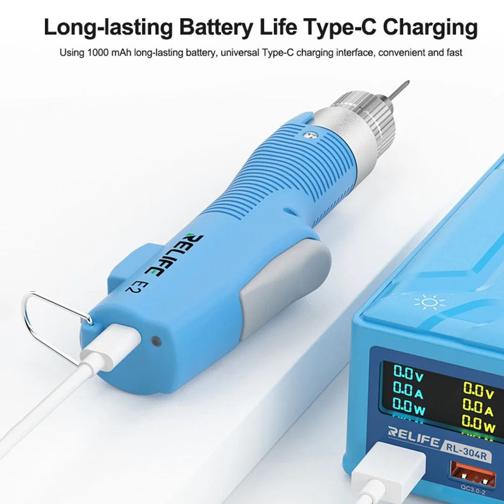 RELIFE E2 Torque Electric Screwdriver Set Adjustable Forward and Reverse Rotation Repair Tools - 7