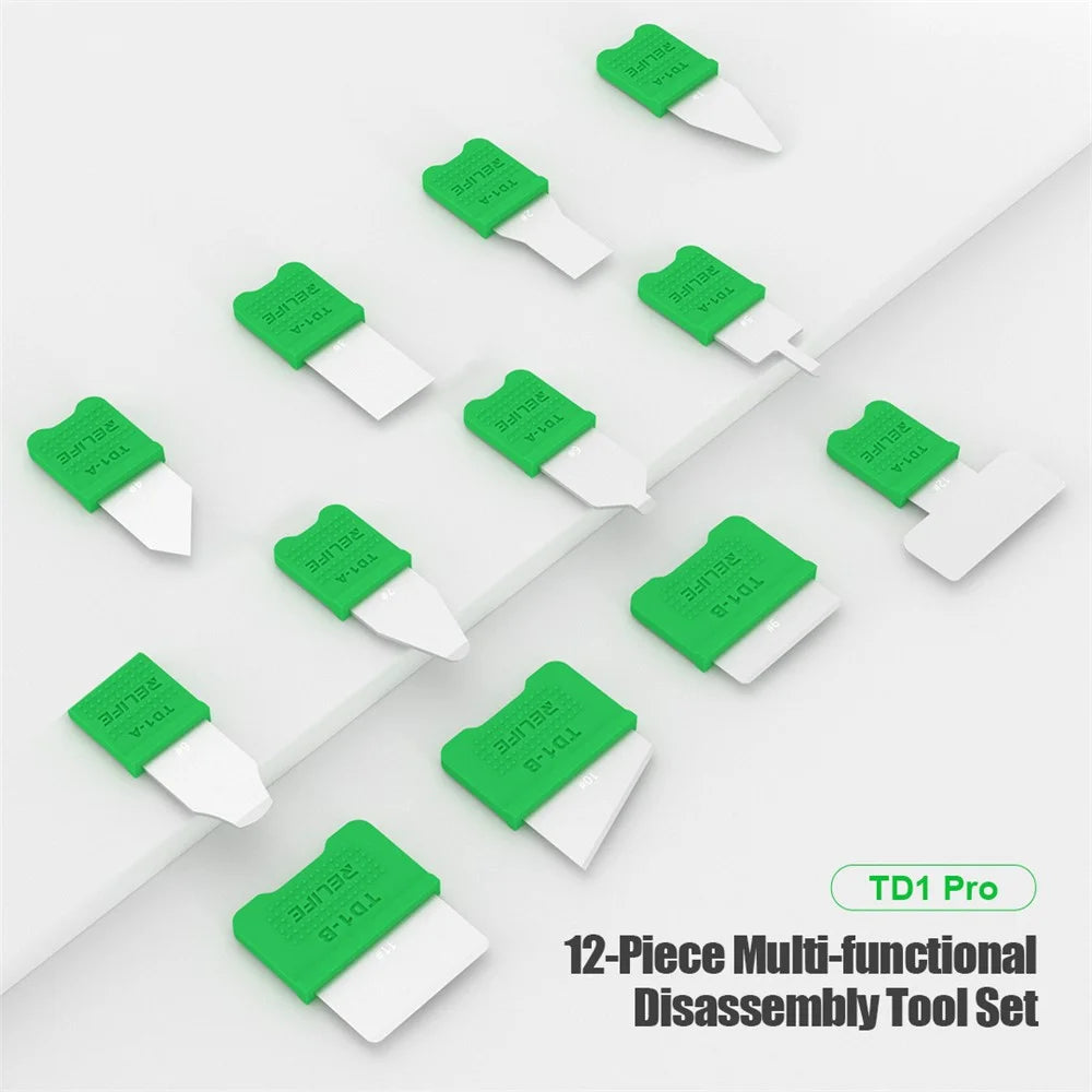 RELIFE TD1 Pro 12 in 1 Multi-Function Disassembly Blade Set Cell Phone Repair Tool Kit Screen Battery Pry Tools - 2