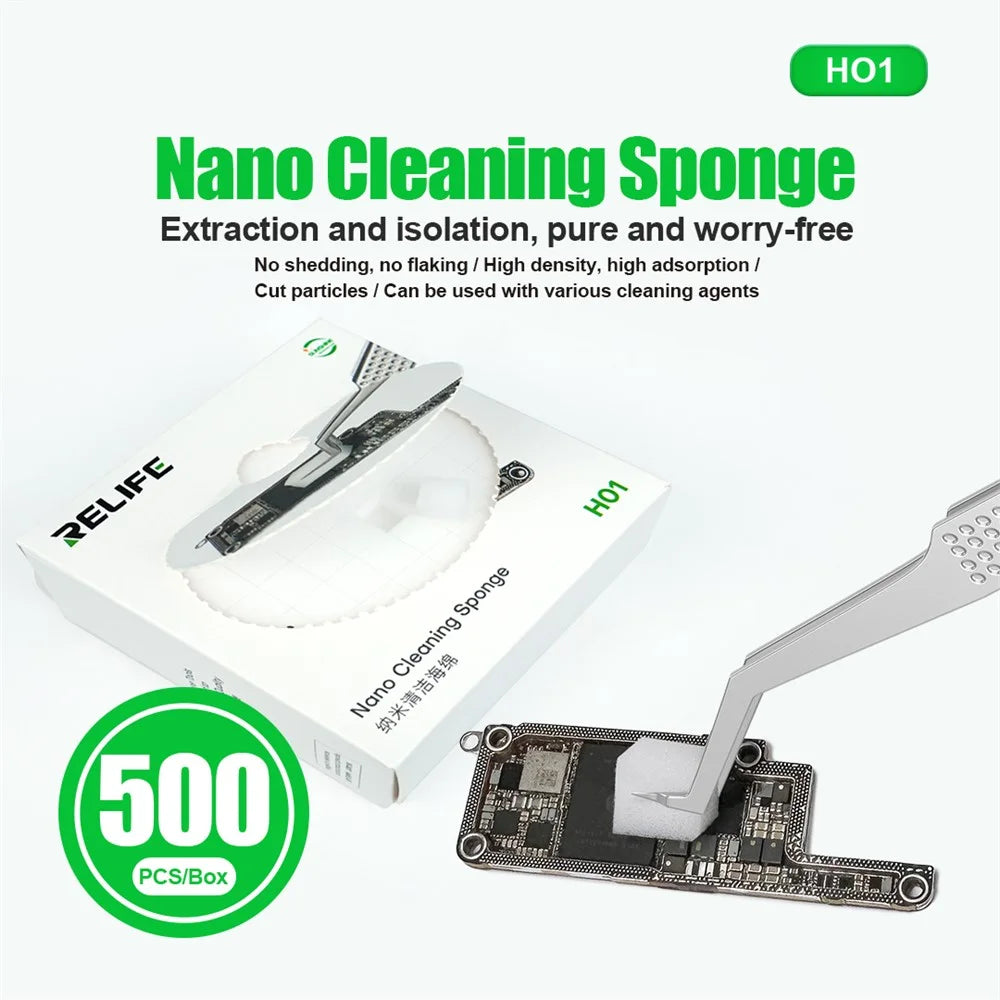 RELIFE HO1 500Pcs / Box Nano Cleaning Sponge High Density Strong Adsorption Pre Cut Particles Sponge - 2