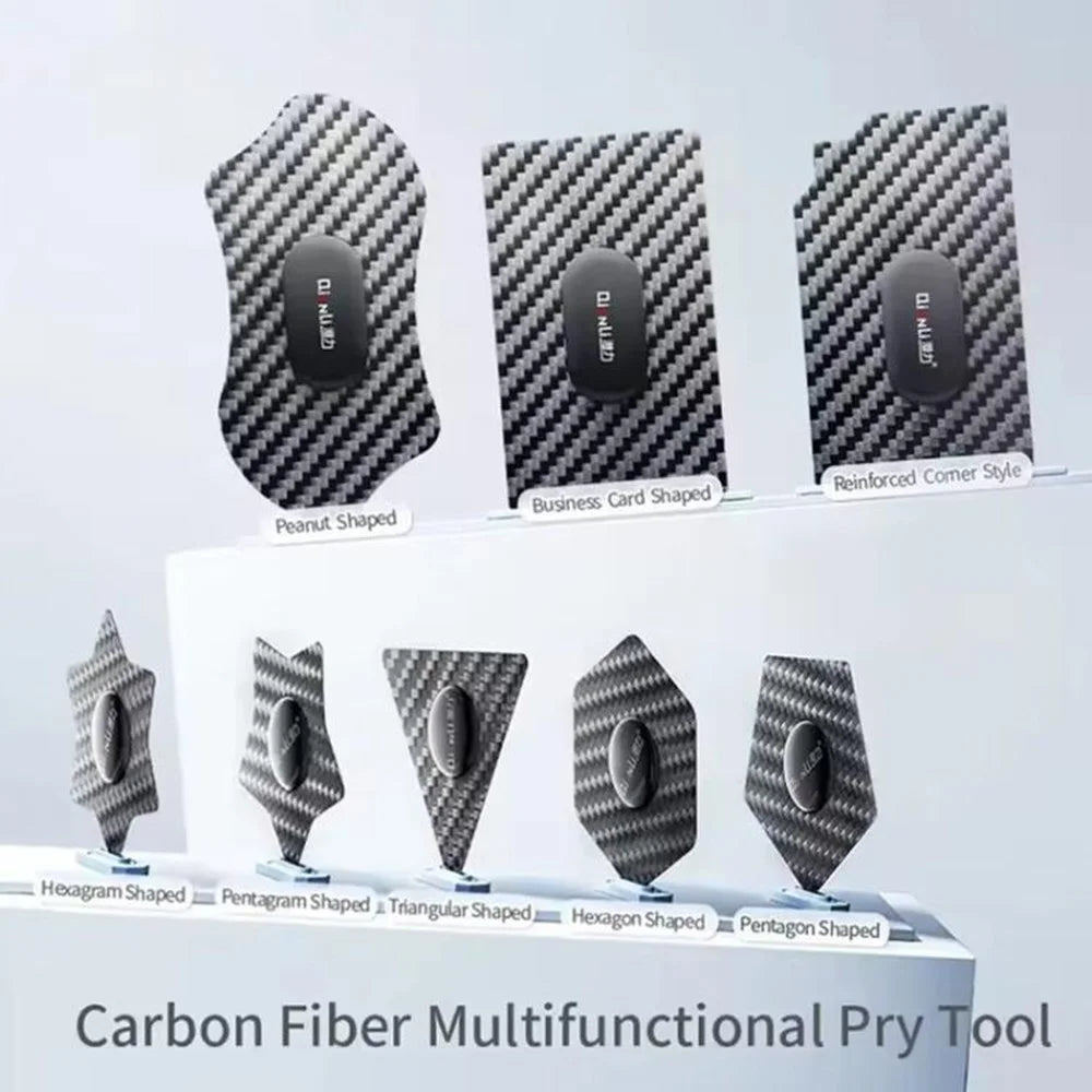 QIANLI High Flexibility Carbon Fiber Pry Tool Multifunctional Spudger for Phone Repair Disassembly - Peanut Shape - 7