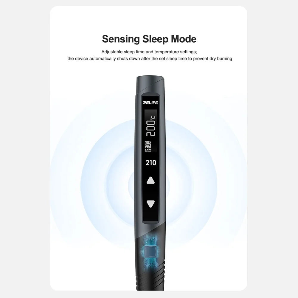 RELIFE RL-210 Portable Soldering Iron with OLED Display Fast Heating for Electronic Devices - 5