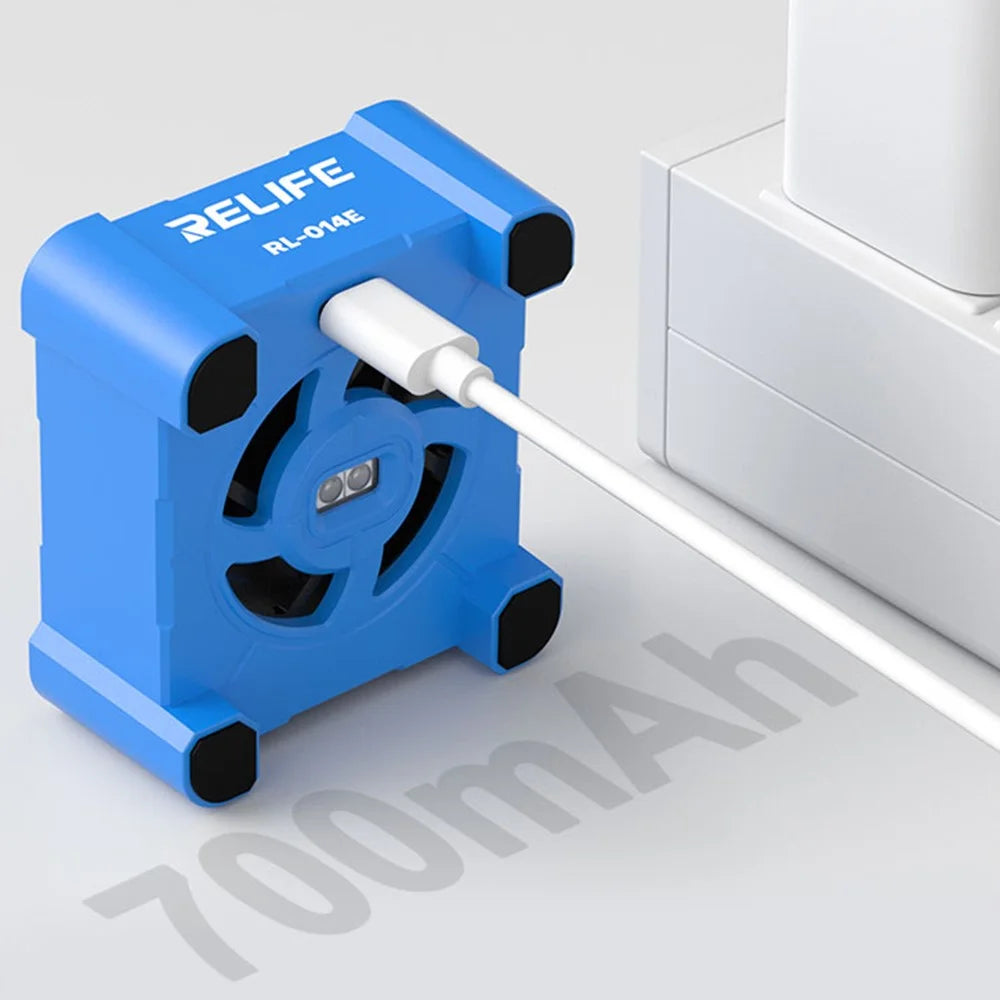 RELIFE RL-014E UV Curing Cooling Fan Smoke Exhaust Dust Display Mini Working Fan with 3-Speed Adjustment - 5