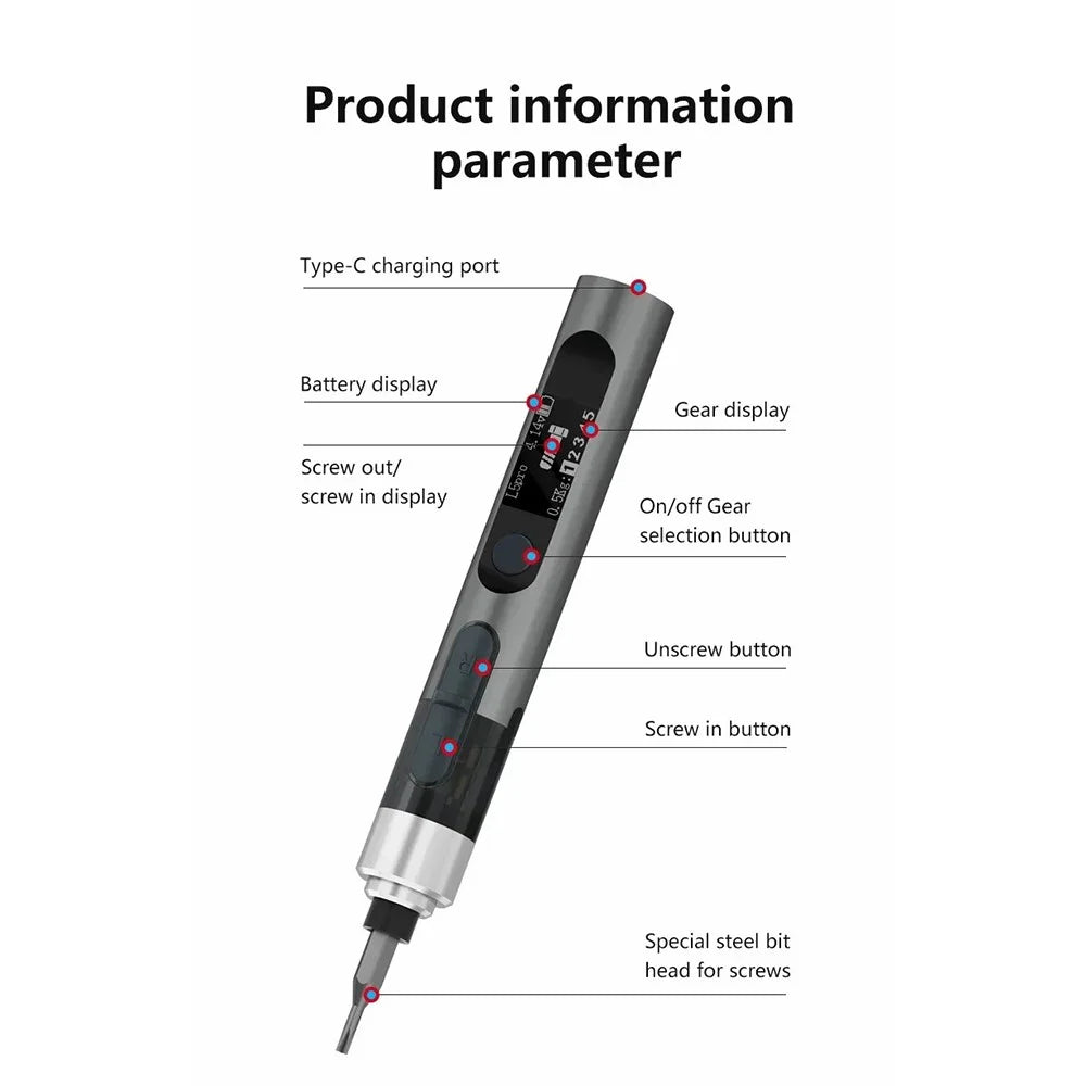 MAANT L5 Pro Electric Screwdriver Set Precision Multi-Function Smartphone Repair Tool Kit with 24 Bits - 7