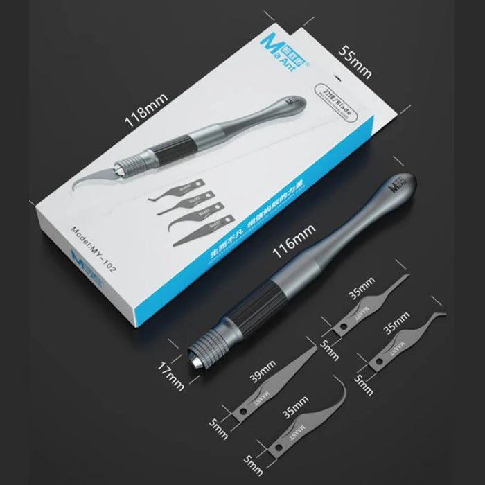 MAANT MY-102 4 In 1 Mobile Phone Motherboard Repair Tool Adhesive Scraper Remover for IC CPU Maintenance - 7