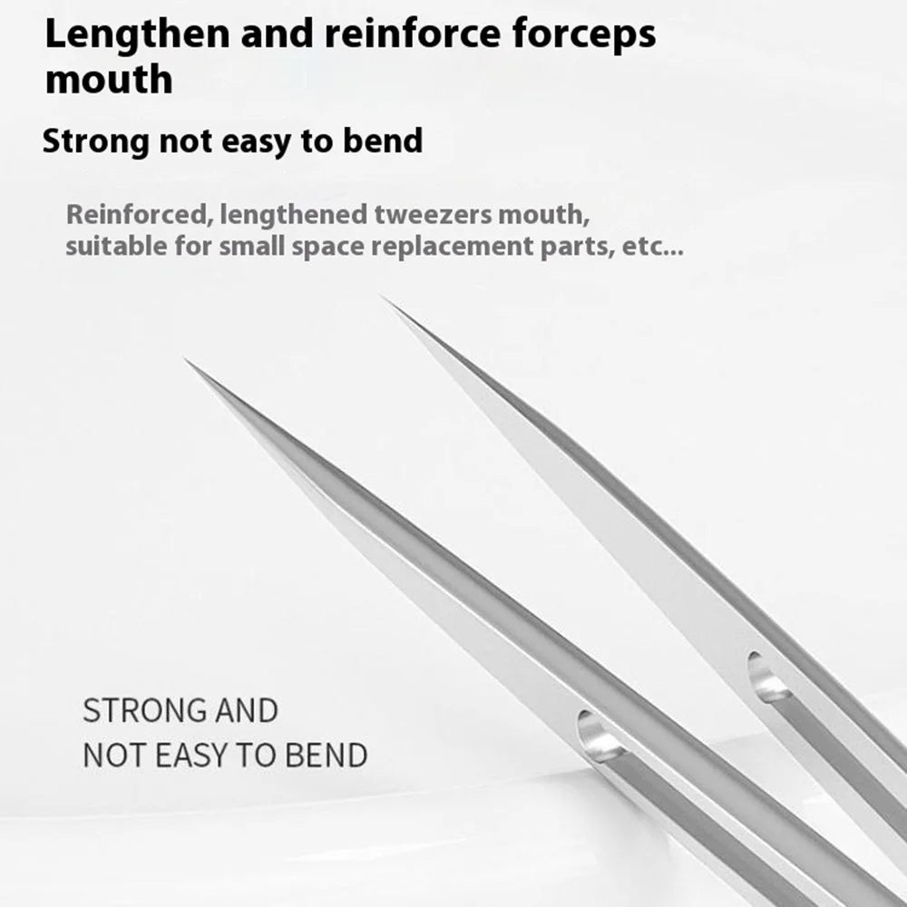 MAANT SS-A Stainless Steel Tweezers Non-Magnetic Precision Tip for Electronics Repair - 3