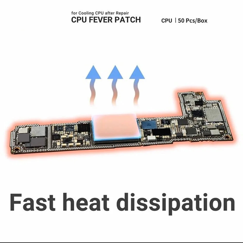 2UUL SC09 50PCS / Box Insulation Thermal Conductivity Pad for Mobile Phone PCB BGA CPU Chip Repair - 3