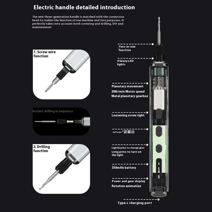 JIAFA 76 in 1 Electric Screwdriver Set with Drill Function Precision Repair Tool Kit - 7