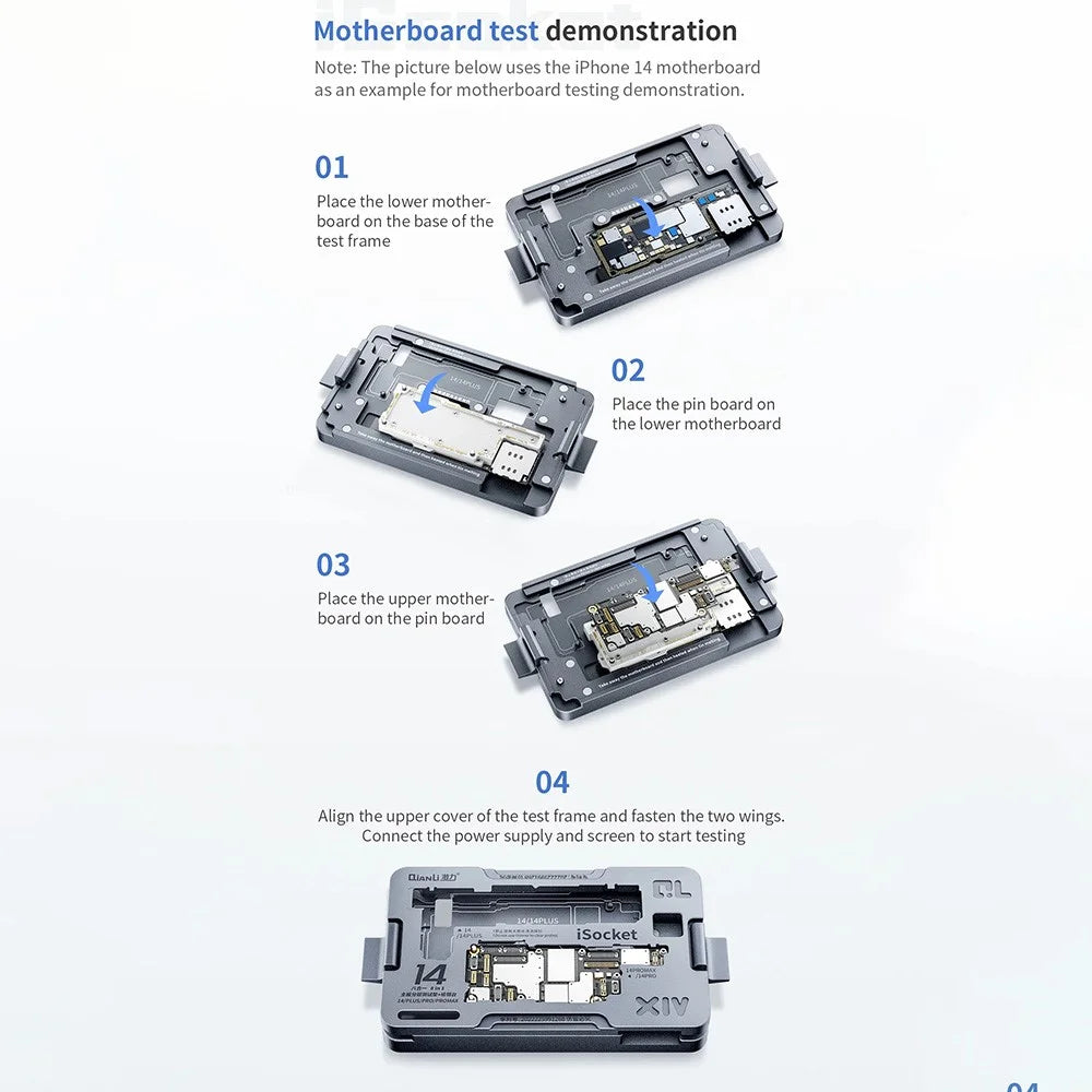 QIANLI For iPhone 16 / 16 Pro / 16 Plus / 16 Pro Max Motherboard Layered Test Frame Logic Board Function Testing - 4