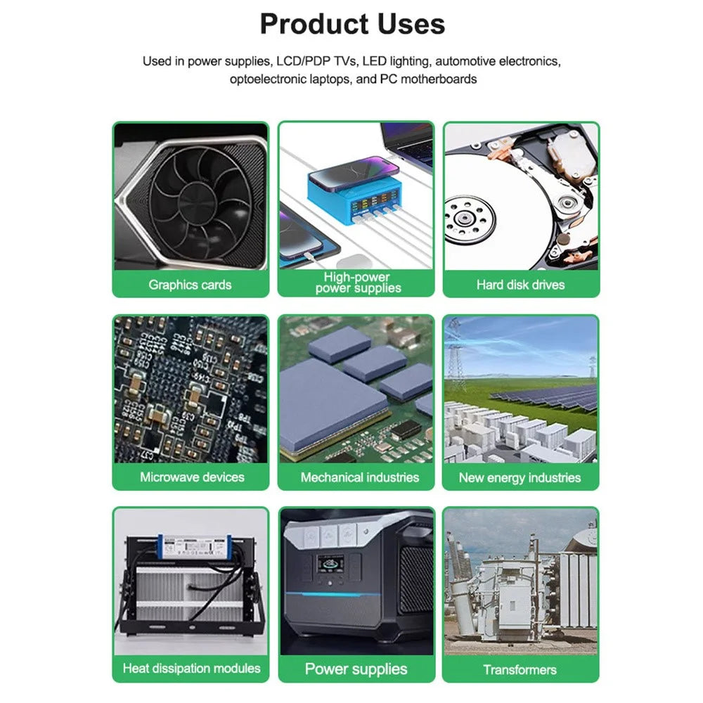 RELIFE RL-098 100PCS Insulating Thermal Silicone Sheet High Thermal Conductivity Non-Conductive Pad - 5