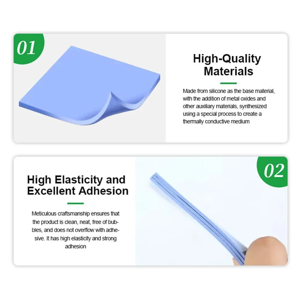 RELIFE RL-098 100PCS Insulating Thermal Silicone Sheet High Thermal Conductivity Non-Conductive Pad - 7